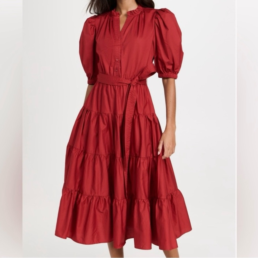 En Saison Red Midi Dress